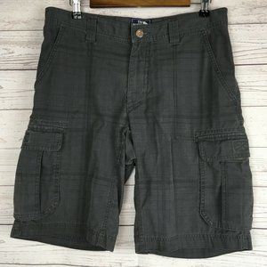 North Face Mens Cargo Shorts sz 32 Dark Blue Cotton Poly Blend Pockets Trail